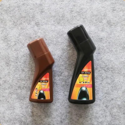 50ml and 75ml Waterproof Shining Shoe Care Brown Color Liquid Shoe Polish