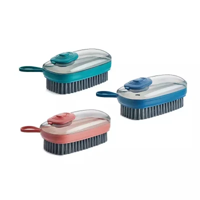 Multifunctional Household Soft Cleaning Brushes Automatic Liquid Adding Laundry Brush Wool Shoe Washing Clothes Cleansin