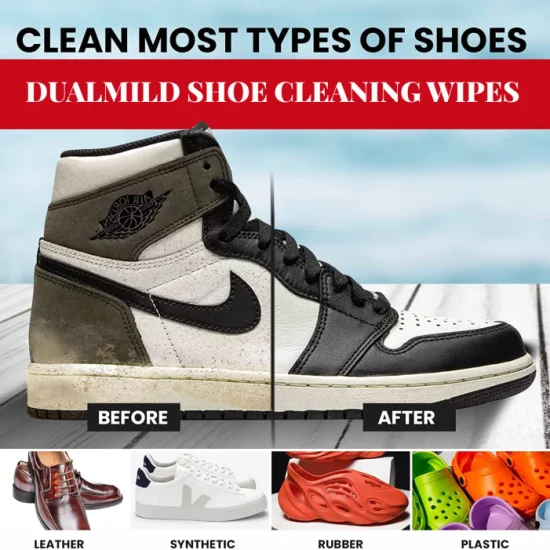 Custom Count Removes Scuffs and Dirt Buildup Shoe Wipes